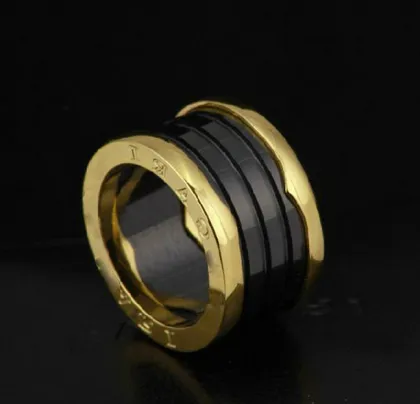 Brand Black Ceramics Spring Rings For Women