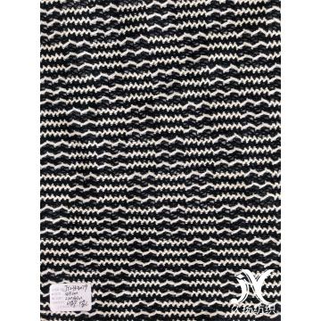 Wholesale Black White Wave Polyester Cotton Sweater Fabrics