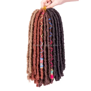 Lowest Price 20Strands/Pack Afro Twist Hair Faux Locs Crochet Braids Synthetic Braid Twist Hair Synthetic Afro Jumbo Dread Hair