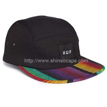 Black Cotton Snapback Huf Cap (FC044SSJ)