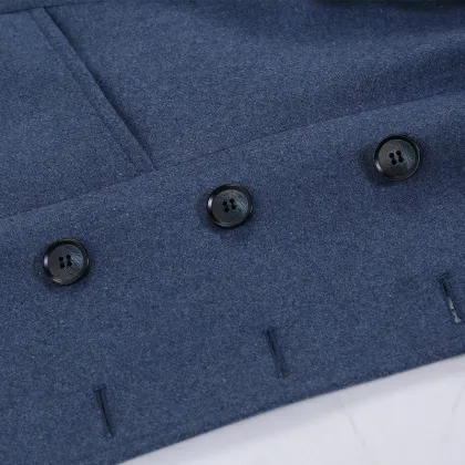 Superior Quality long overcoat women top brand winter dark blue wool coat long women