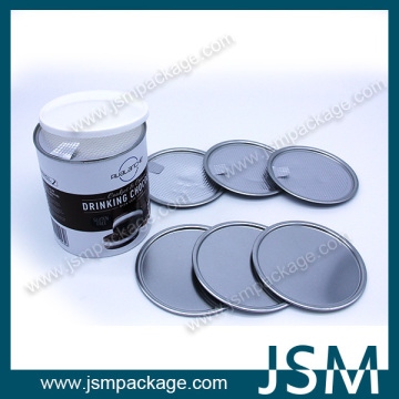 aluminum easy peel off lid for paper food usage 65mm