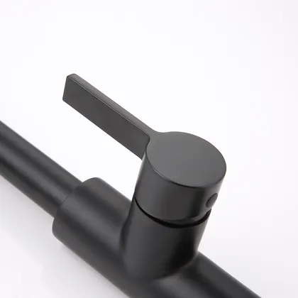 Black Vessel Sink Pull Down Sink Mixer