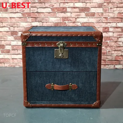 U-BEST American Vintage Leather Storage Box