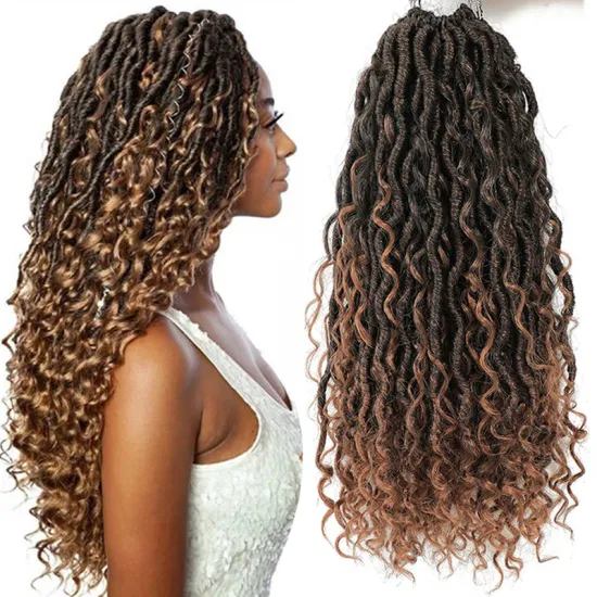 Custom 18inch & 14inch River Locs Crochet Braiding Hair: Soft Goddess Locs Premium Synthetic Extension