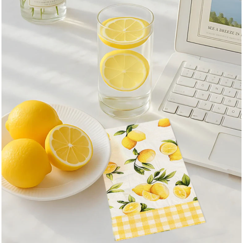 Тришарові одноразові паперові рушники для гостей Gingham Print