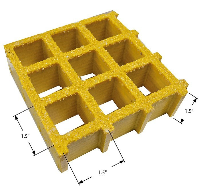 38*38mm FRP Fiberglass Smooth Molded Grating price