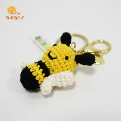 Lovely Crochet Bee Key Chain Accessories