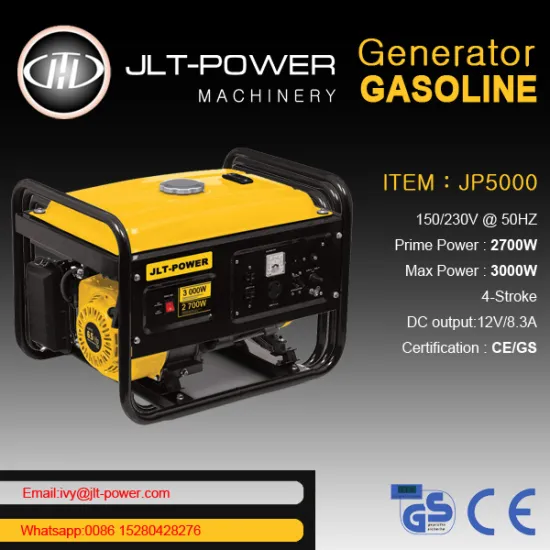 JLT Power 2KW to 6KW Gasoline generator Air cooled generator for home