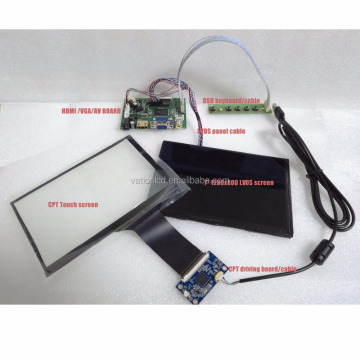 7 Zoll 1280x800 LVDS -Bildschirm mit VGA/AV -Board und CPT Touch Kit