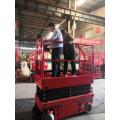 red scissor lift