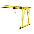 Customized semi gantry crane with electric hoist