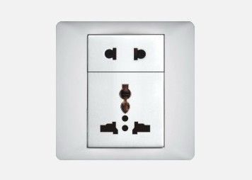 Universual Used Three Pins 10a Electrical Light Switch Socket Pc Abs Material Hyi-014
