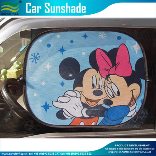 Mesh fabric ar side window cartoon sunshade