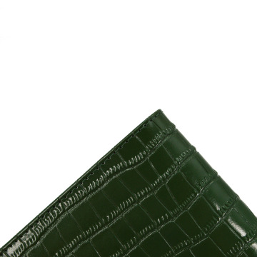 Nova carteira bifold de couro de crocodilo genuíno durável