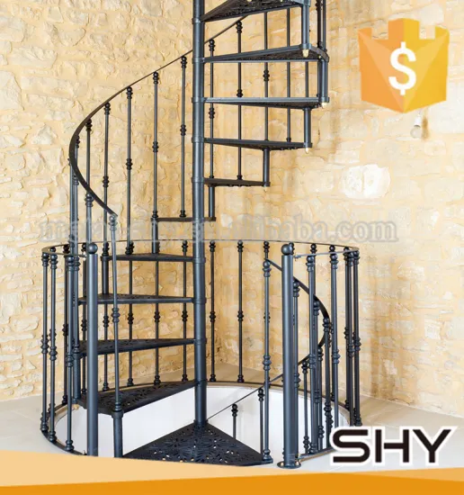 Indoor House Mild Steel Spiral Staircase Designs