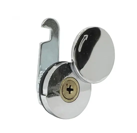 Silvery Zinc Alloy Chrome Plated Cabinet Cam Lock