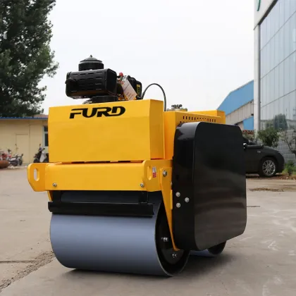 Hand push human drive 450mm single drum mini case road roller FYL-S600C