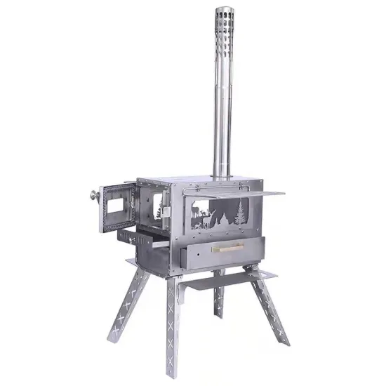 Portable Stainless Steel Wood Burning Tent Stove for Camping
