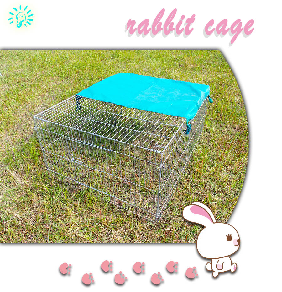 Galvanized Folding Rabbit Cage คุณภาพสูง Galvanized Folding Rabbit Cage