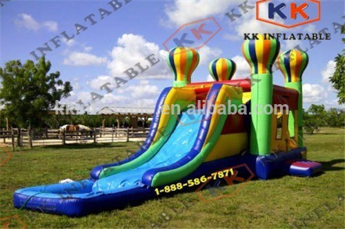 Hot Air Balloon Bounce House Inflatable Combo slide pool