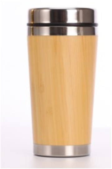 450mL Stainless Steel Lid Bamboo Coffee Cup