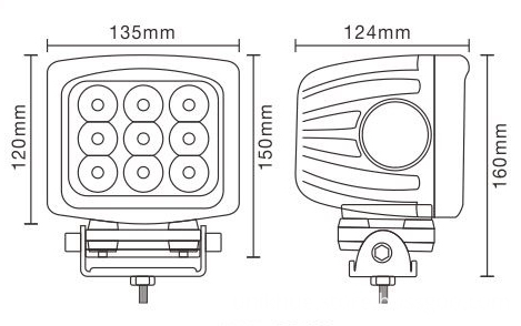 High Power LED Fog Light Spot Flood Driving Work Light for Trucks, Tractor, ATV, Boat, 4x4, Pickup (12V/24V, 7\", 90W)