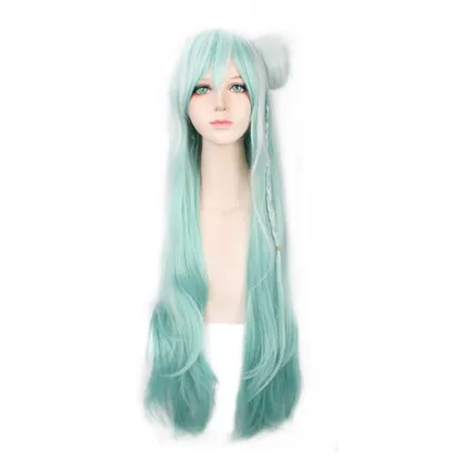 Ainizi Wholesale 100cm Blended Light Blue Synthetic Wig for Game of Ensemble Stars Character Hibiki Wataru Cosplay