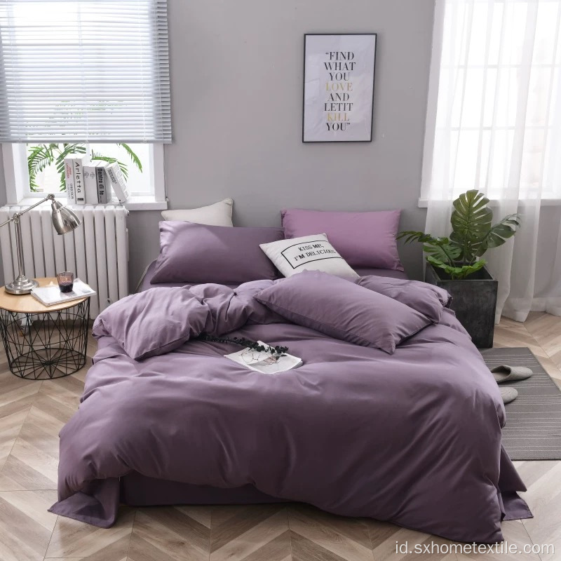 set duvet dengan warna solid