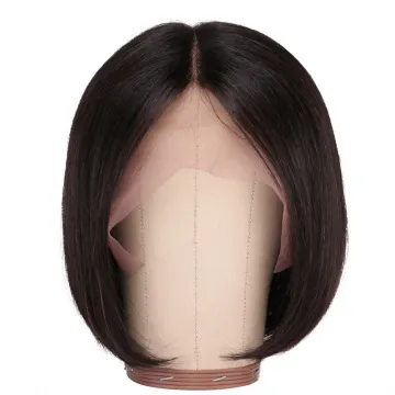 Cheap Price Black Short Wigs Raw Peruvian Bob Wig, Cheap Bob Wigs Human Hair Lace Front, 8-14 Inch Glueless Bob Wigs With Bangs
