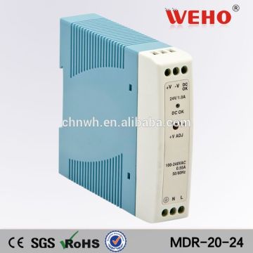 100% Test 15V 24V ac dc 20w mini din rail power supply