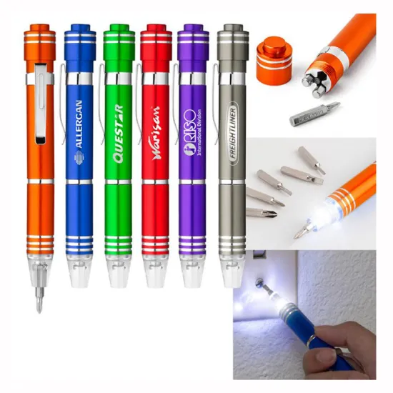 Compact 6-in-1 Pen Screwdriver with LED Light: The Ultimate Portable Tool