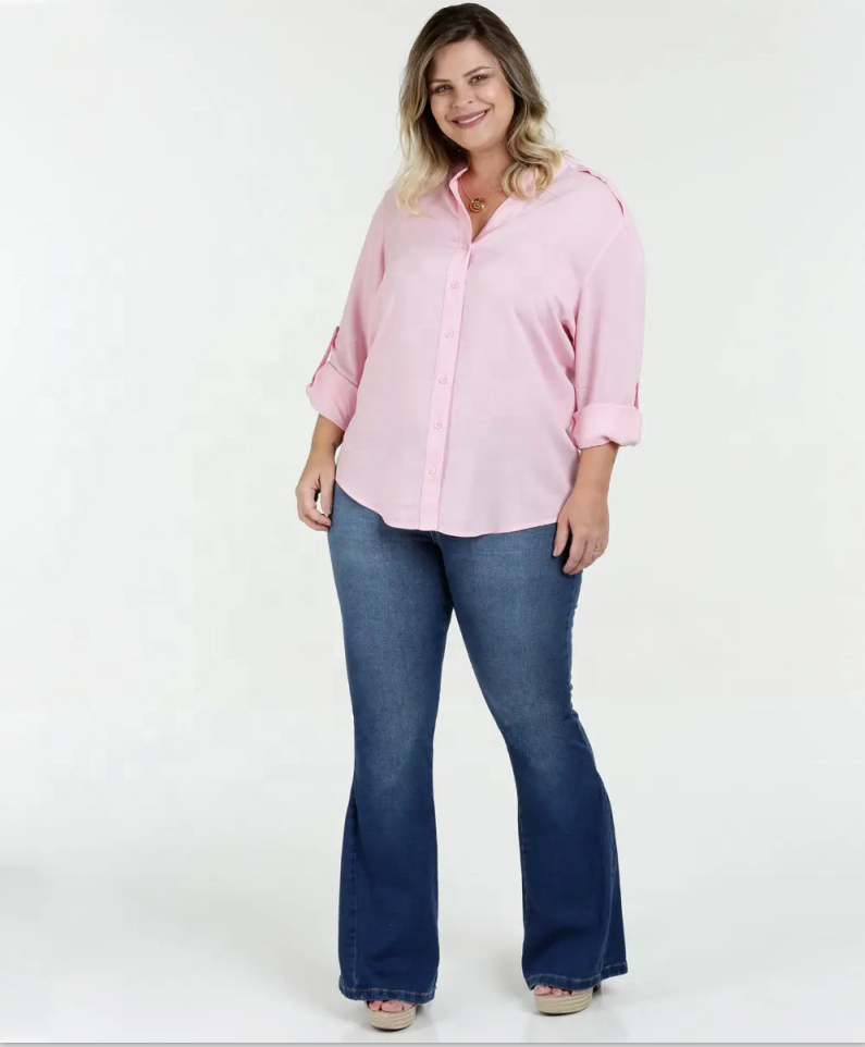 Tops and Blouses Plus Size Long Sleeve Blouse