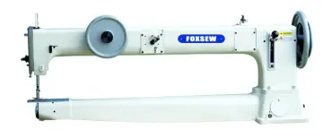 Long arm Drum-type Flat Seaming Heavy duty sewing Machine with Transverse Feeding