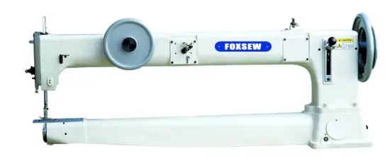 Long arm Drum-type Flat Seaming Heavy duty sewing Machine with Transverse Feeding