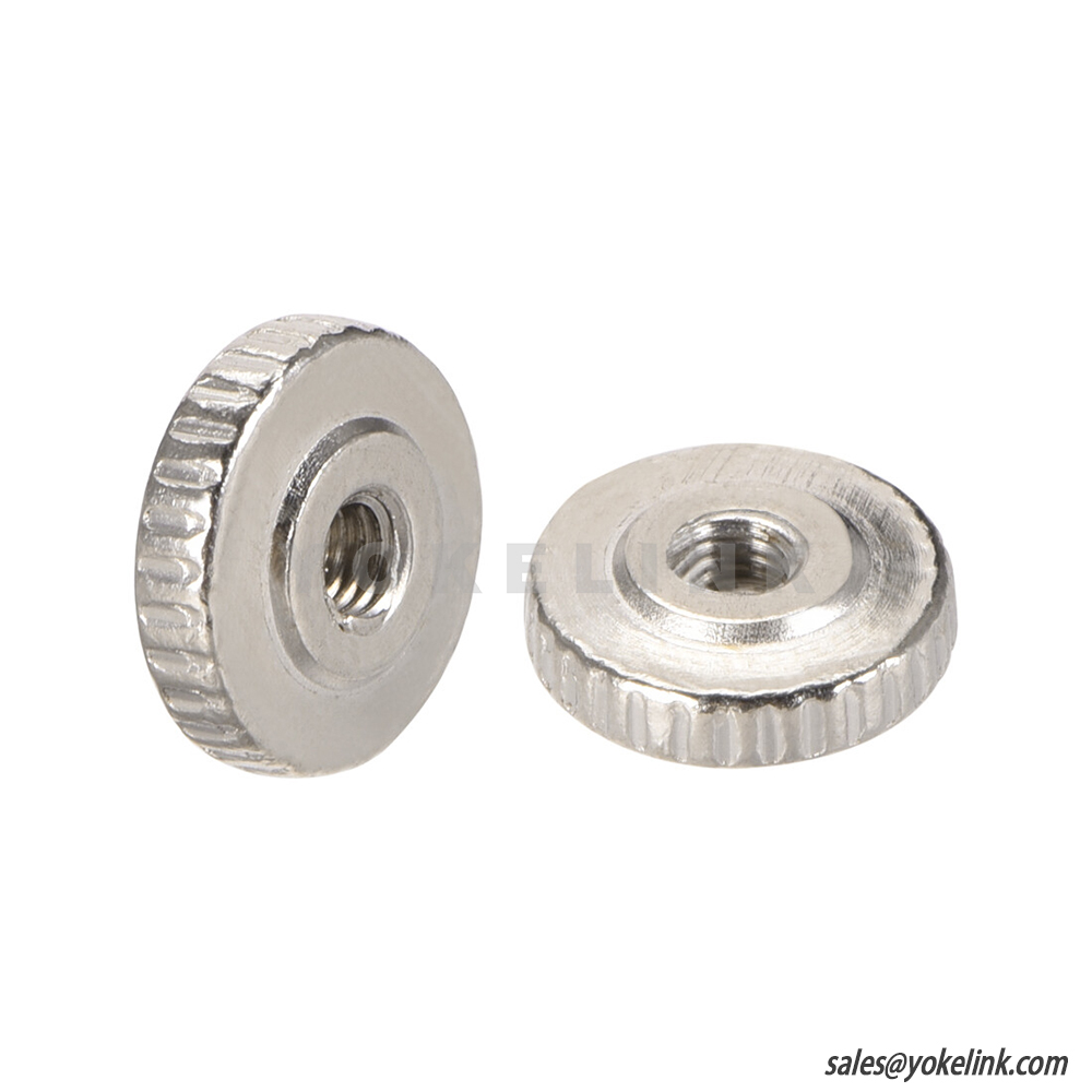 DIN467 Nerezová ocel Nízký typ Plochý zámek rýhované matice M3 M4 M5 M6 M8 M10 M12