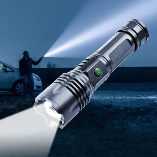 Professional High-Power 26650 Rechargeable Tactical Flashlight with 10km Beam Distance and Super Torch Telescopic Zoom Function