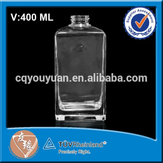 Square Perfume Bottle 400ML Diffuser Bottle Custom Embossing