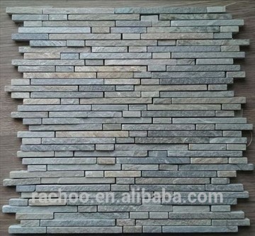 Rusty slate strip home decorate marble mosaic tile