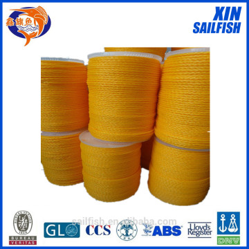 6 mm 8 strand yellow pe rope