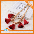 Handmade bện Chunky chuỗi Necklace Tassel tuyên bố Necklace