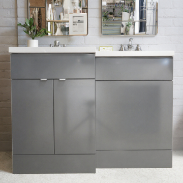 Modern Gloss White Bathroom Vanity with Washbasin