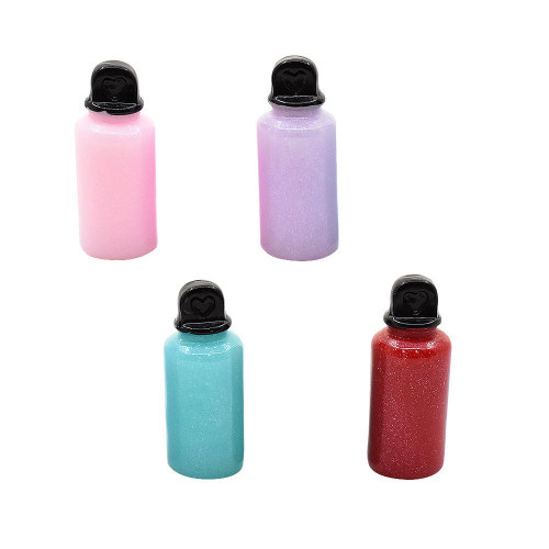 Artificial Water Bottle Resin Miniature Pendants Beads for DIY Key Chain Decoration Water Cup Doll House Toys