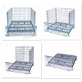 metal wire mesh warehouse storage cage with wheels