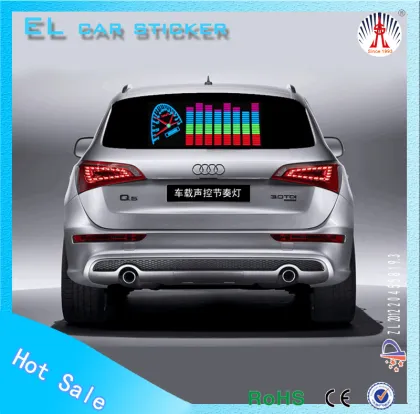 LED car sticker for music rhythm custom el light sticker rhythm sticker