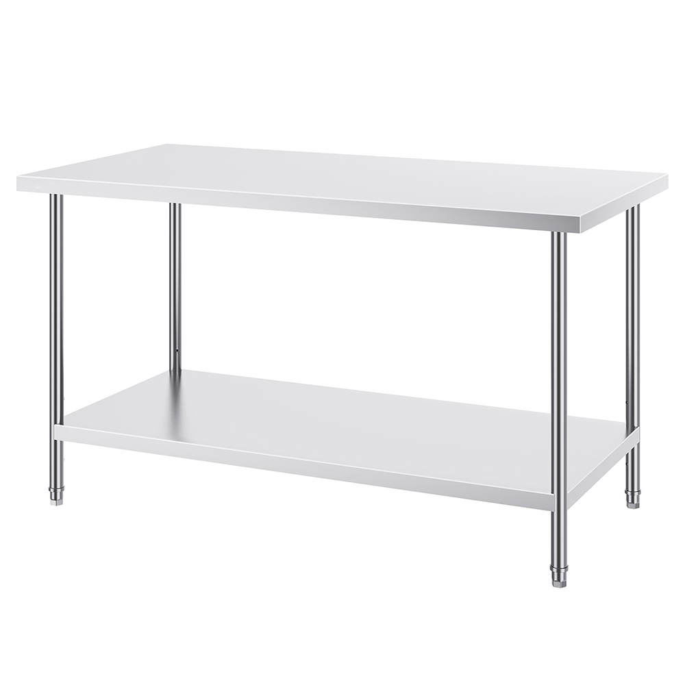 stainless steel work table adjustable height
