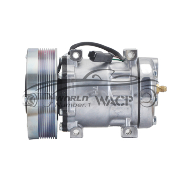 7H15 8PK 24V Air Conditioner Car Compressor for Caterpillar 966M 320D 330C, Krone OEM 75R81134 1835106 WXTK096