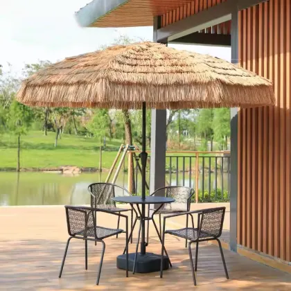 Modern Outdoor Patio Sunscreen Umbrella with Base