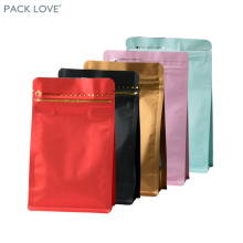 matte flat re-sealable zipper aluminum foil plastic bag