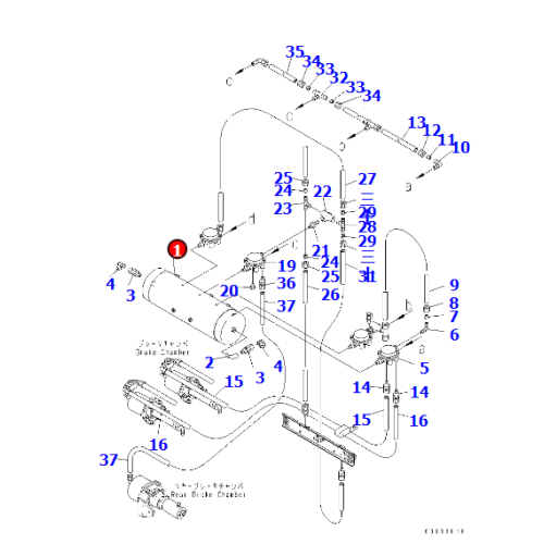 Dump truck HD255-5 water tank 566-35-42670